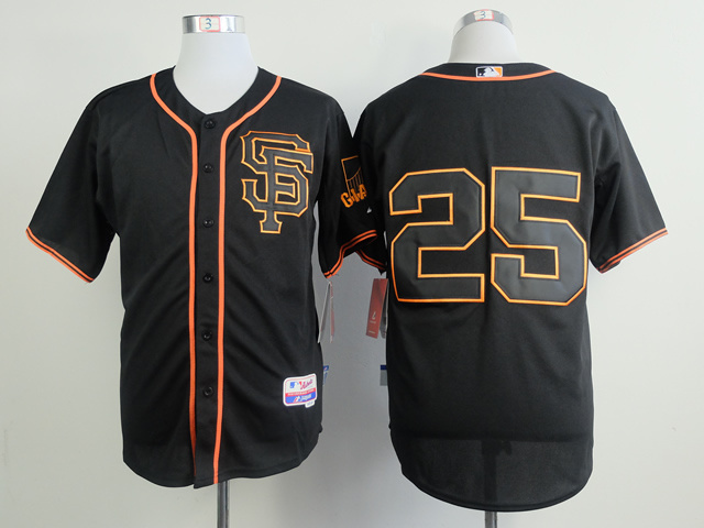 Men San Francisco Giants #25 Bonds Black MLB Jerseys